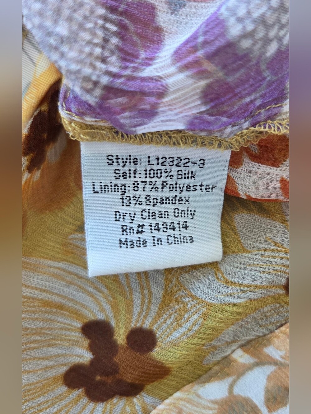 Johnny Was Becky Silk Chiffon Peasant Top Patchwork Floral Tassel Ties Small - Picture 12 of 12